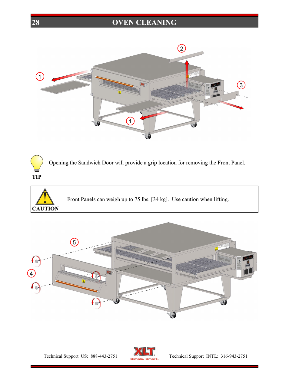 Oven cleaning | XLT XD-9005B User Manual | Page 28 / 102