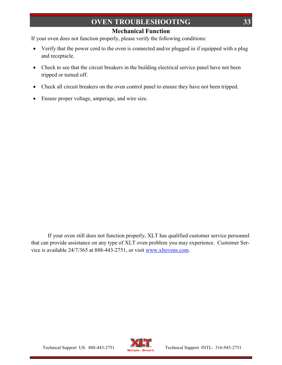 33 oven troubleshooting | XLT XD-9005B User Manual | Page 33 / 102
