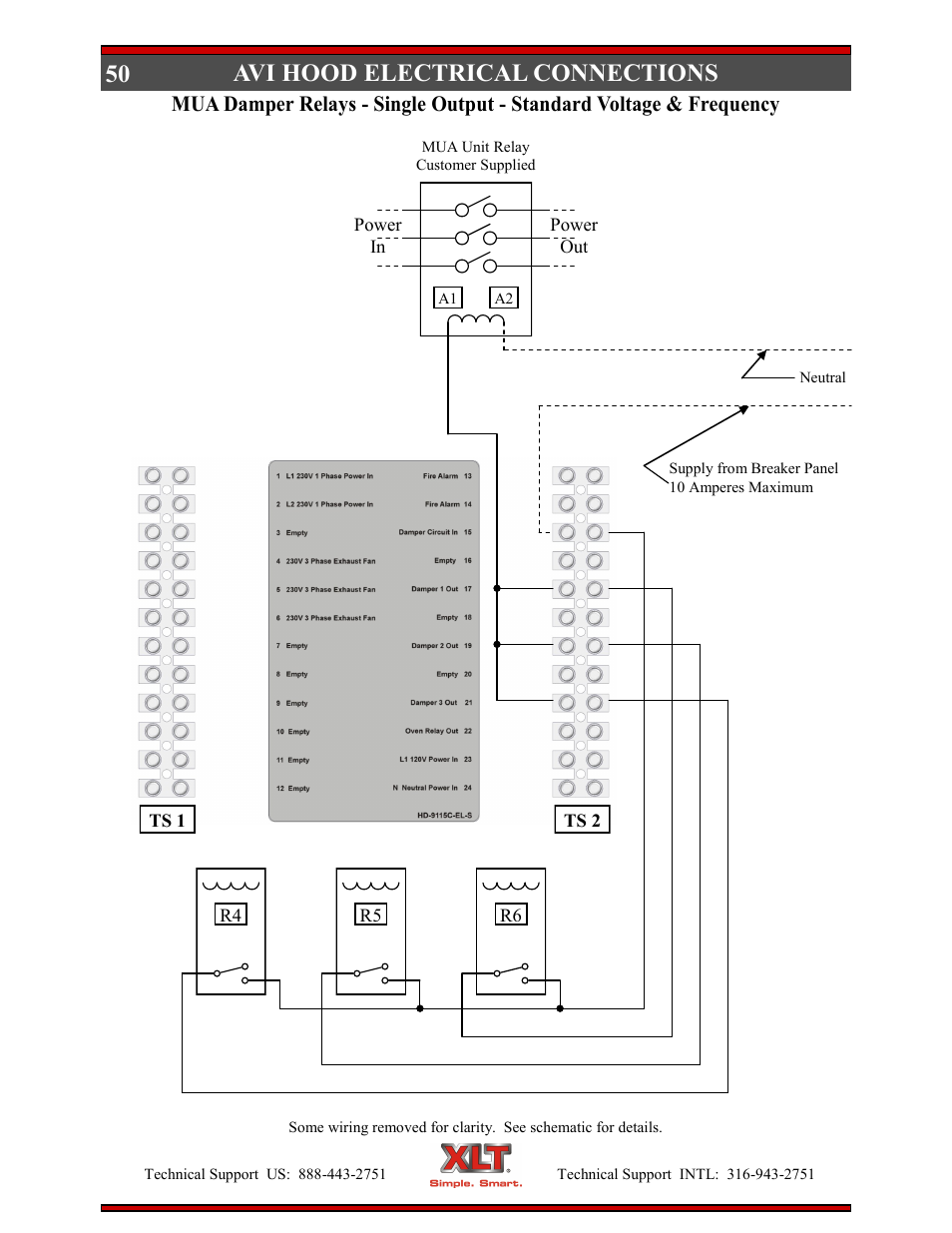 50 avi hood electrical connections | XLT XD-9005B User Manual | Page 50 / 102
