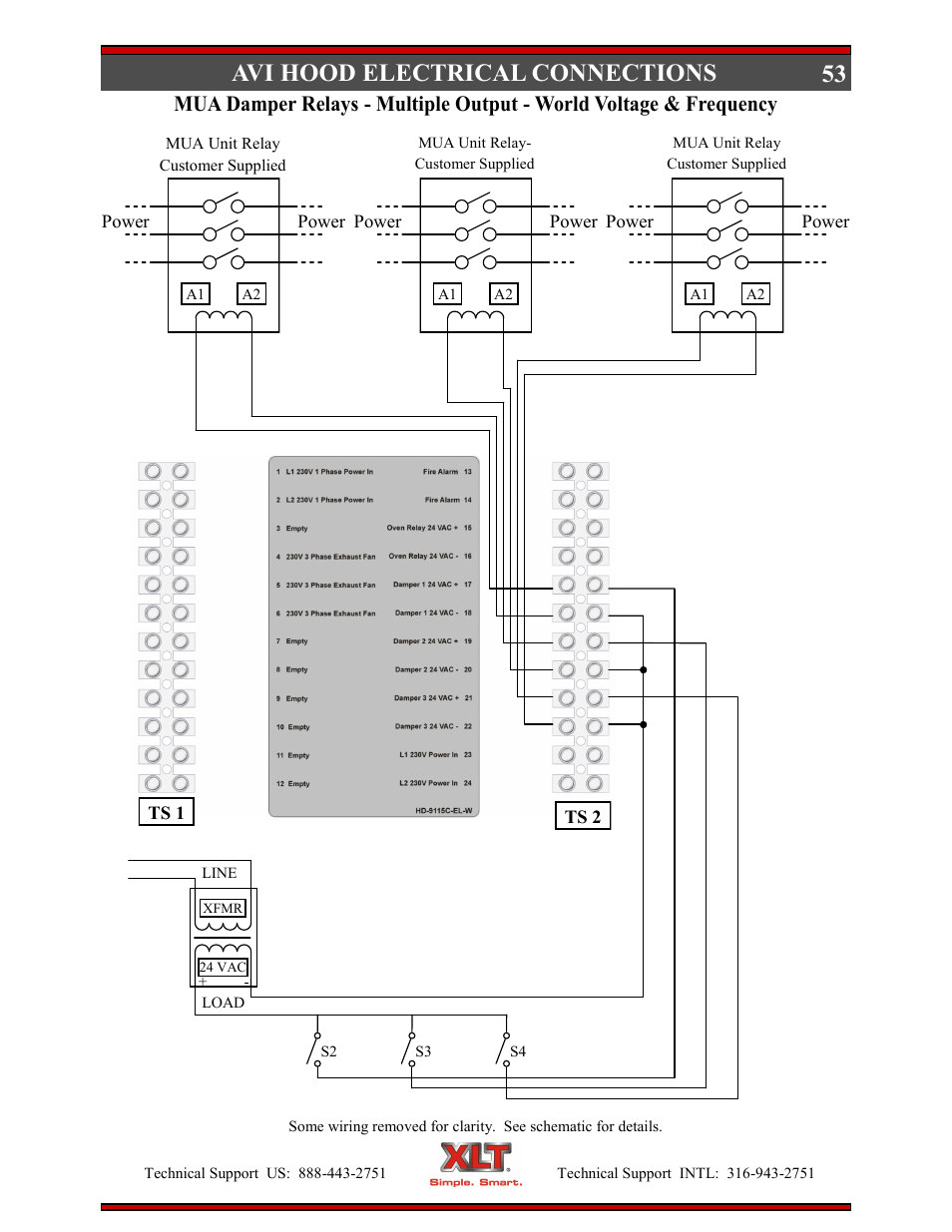53 avi hood electrical connections | XLT XD-9005B User Manual | Page 53 / 102