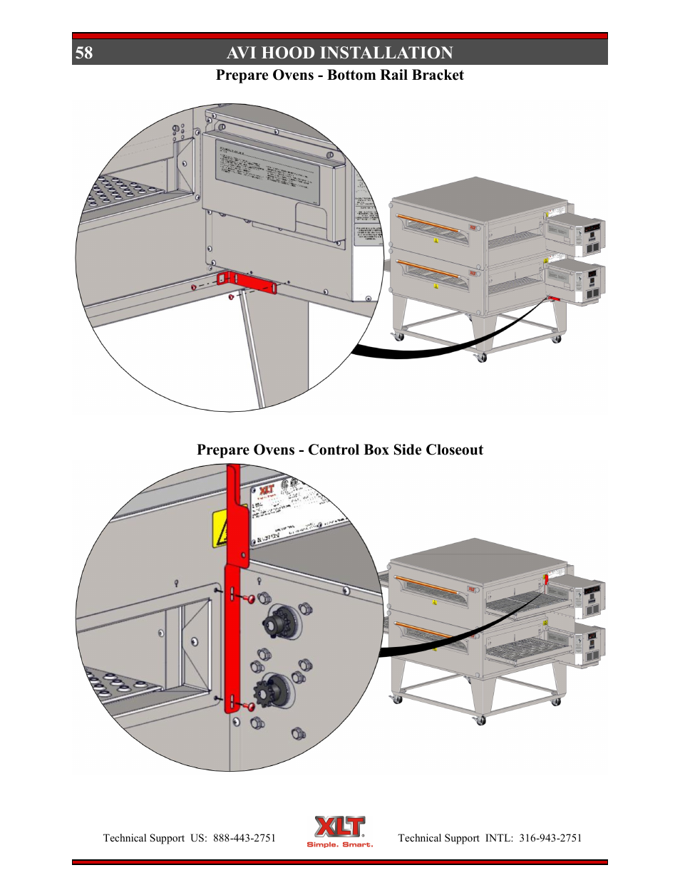 58 avi hood installation | XLT XD-9005B User Manual | Page 58 / 102