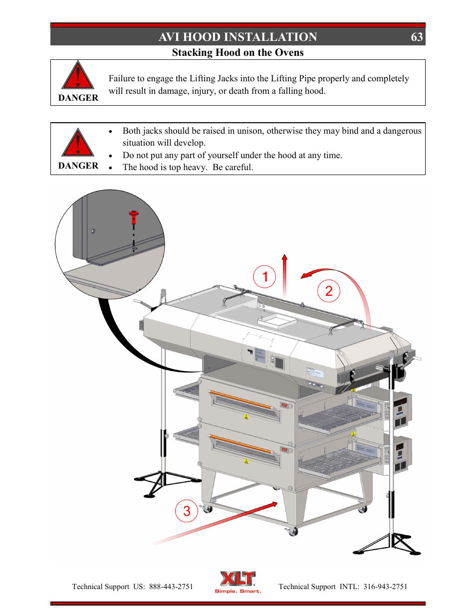 Avi hood installation | XLT XD-9005B User Manual | Page 63 / 102
