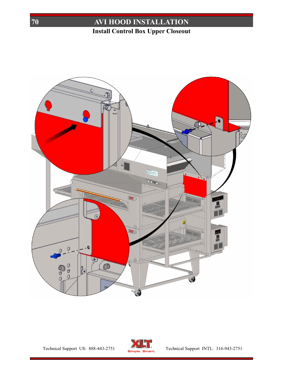 Avi hood installation | XLT XD-9005B User Manual | Page 70 / 102