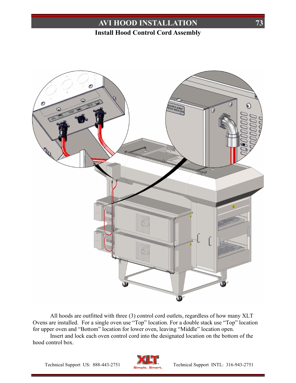 73 avi hood installation | XLT XD-9005B User Manual | Page 73 / 102