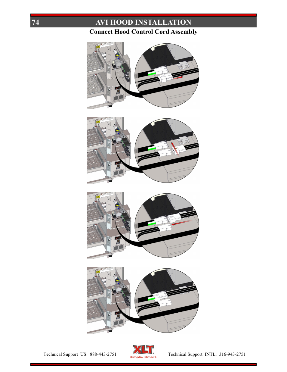 74 avi hood installation | XLT XD-9005B User Manual | Page 74 / 102