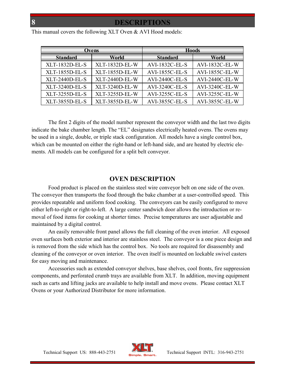 8descriptions | XLT XD-9005B User Manual | Page 8 / 102