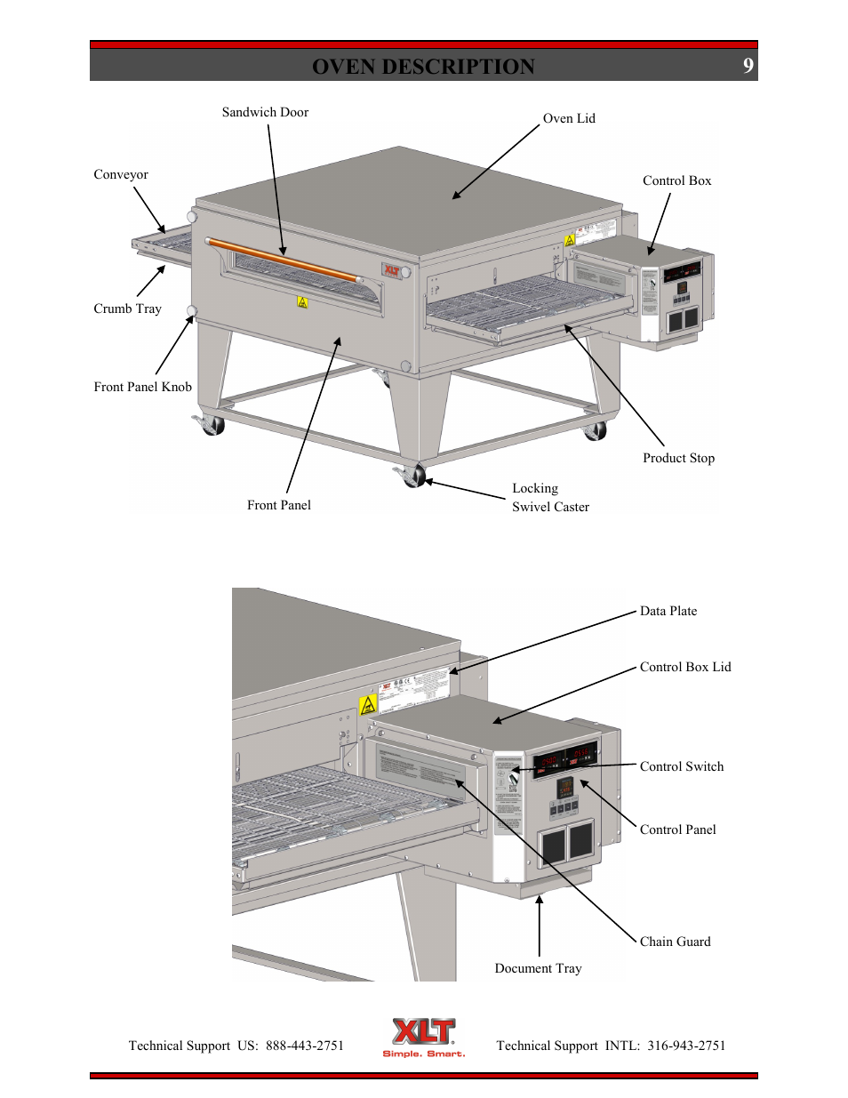 9oven description | XLT XD-9005B User Manual | Page 9 / 102