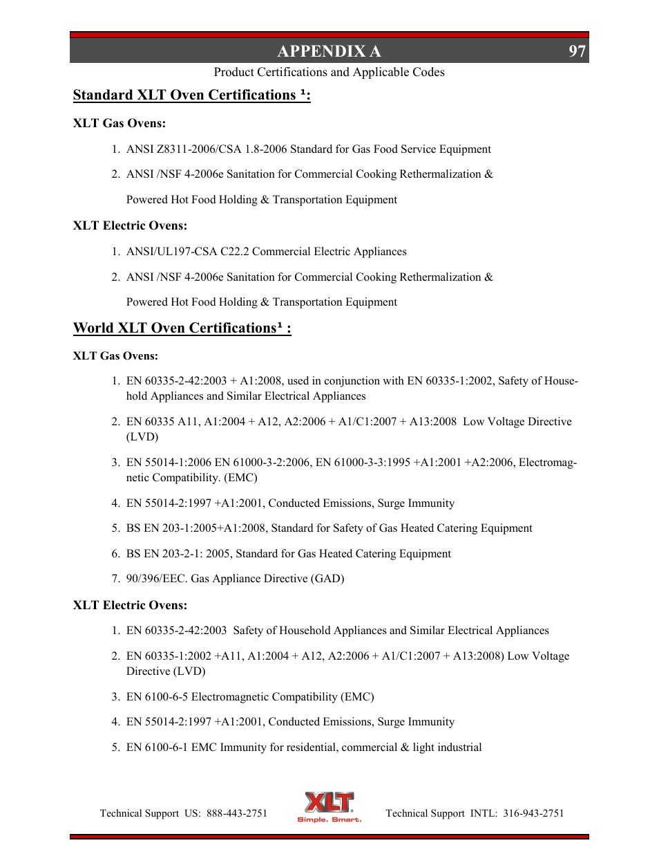 Appendix a | XLT XD-9005B User Manual | Page 97 / 102
