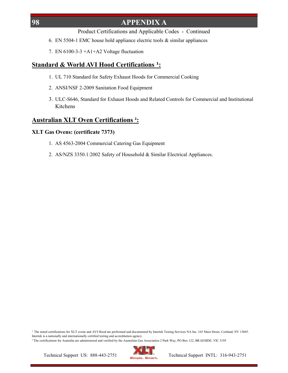 Appendix a | XLT XD-9005B User Manual | Page 98 / 102
