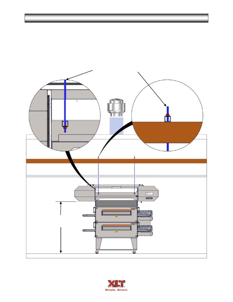 Avi hood installation, Hang hood from ceiling joists | XLT XD-9005A User Manual | Page 64 / 100