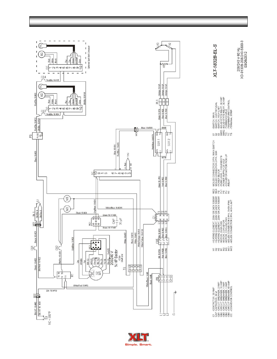 Oven schematic - standard | XLT XD-9005A User Manual | Page 84 / 100