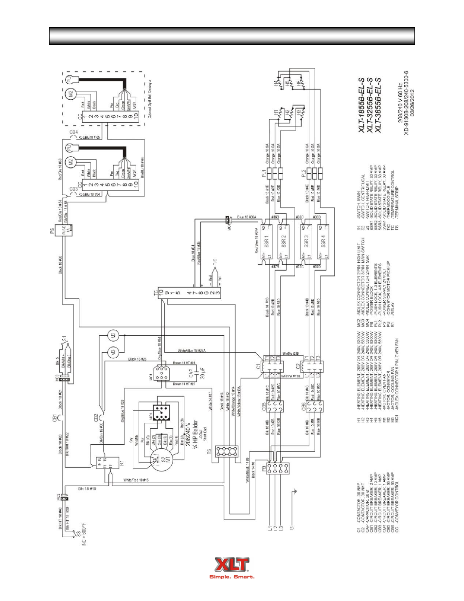 Oven schematic - standard | XLT XD-9005A User Manual | Page 86 / 100