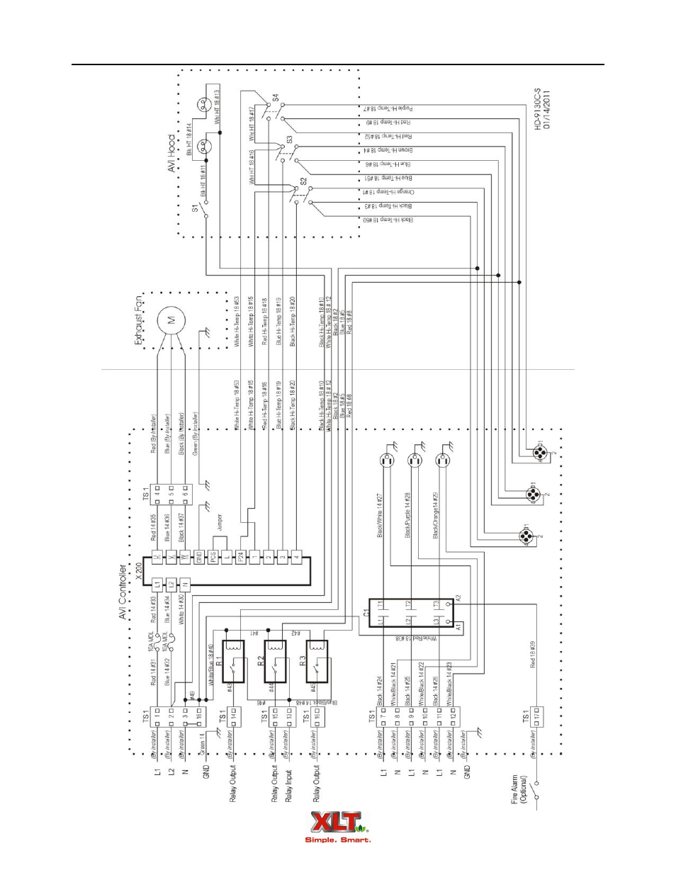 Hood schematic - standard | XLT XD-9010B User Manual | Page 104 / 106