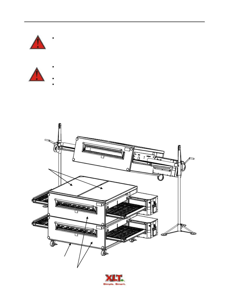Oven assembly, Stacking the ovens | XLT XD-9010B User Manual | Page 21 / 106