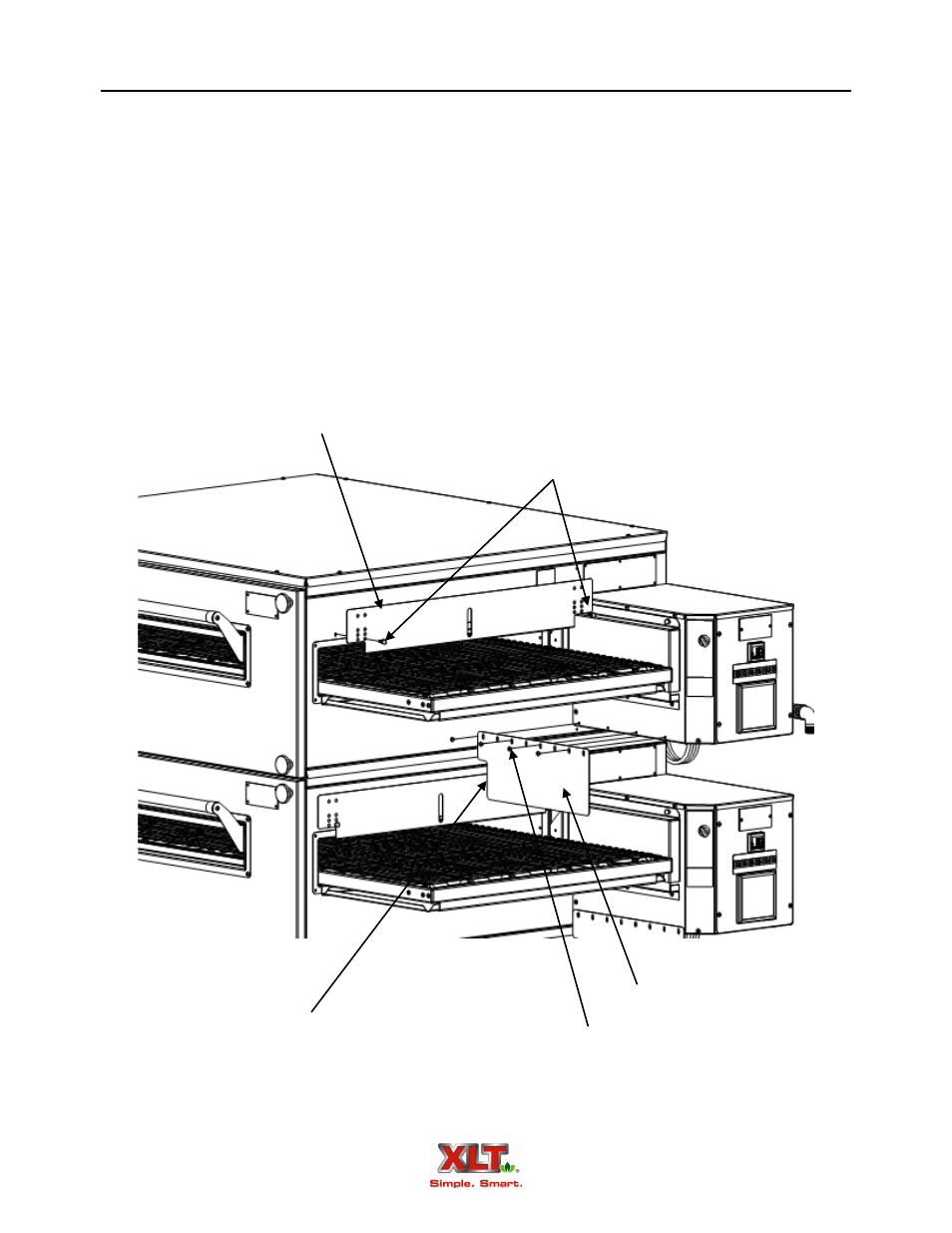 Oven assembly, Stacking the ovens | XLT XD-9010B User Manual | Page 22 / 106