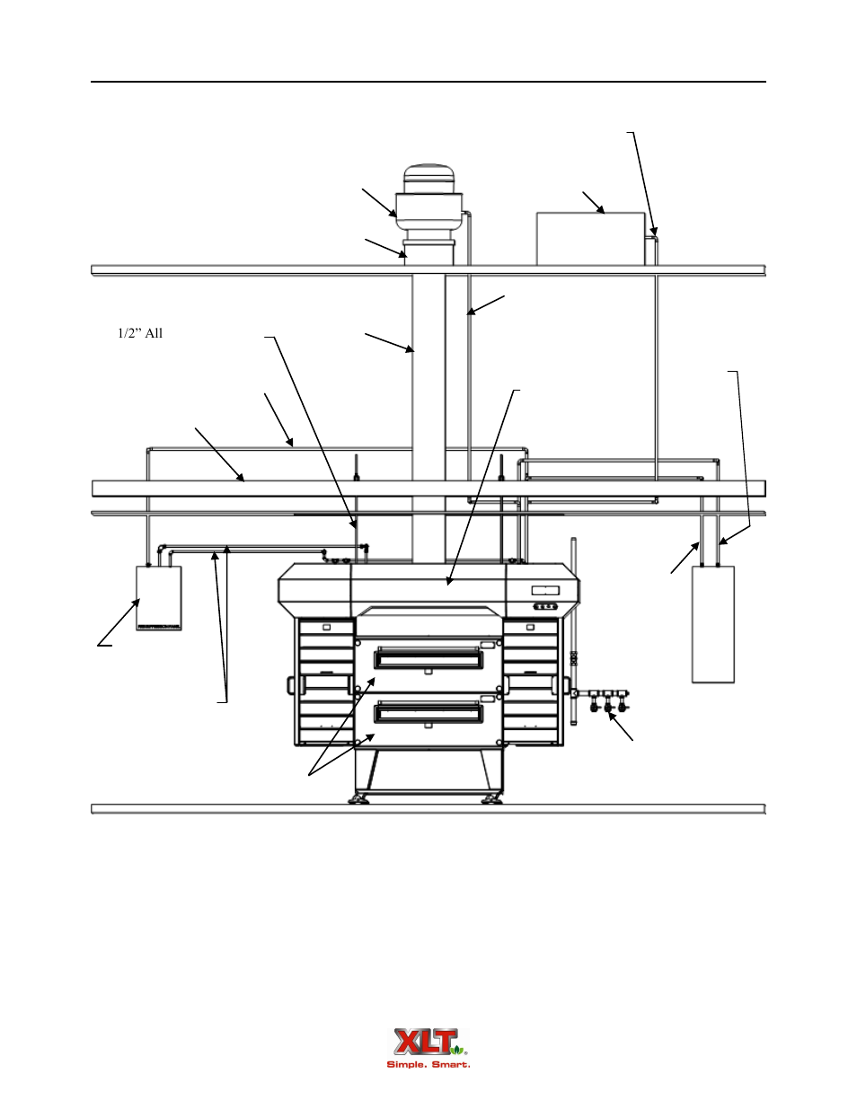 Hood rough-in specifications | XLT XD-9010B User Manual | Page 65 / 106