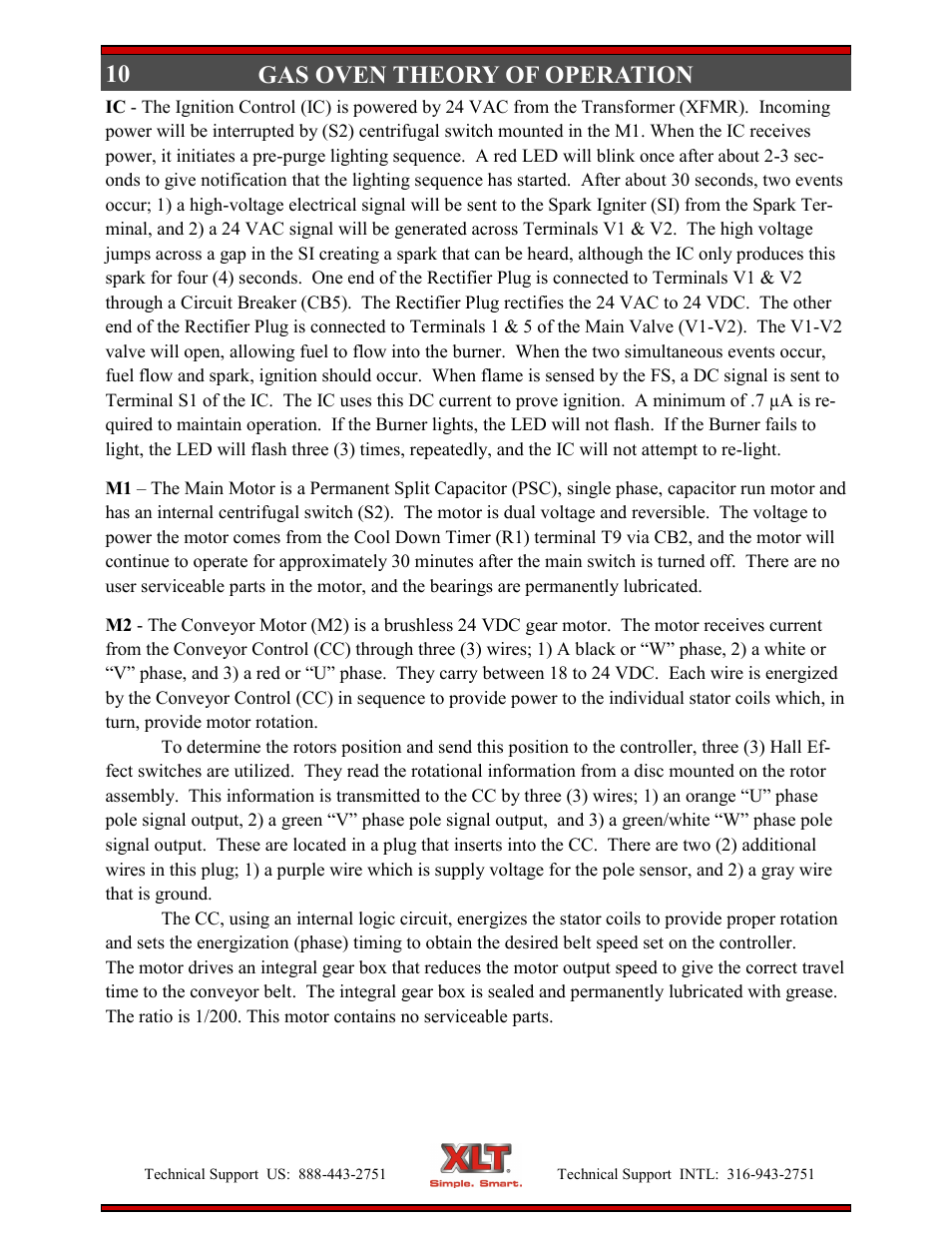 10 gas oven theory of operation | XLT XD-9006E User Manual | Page 10 / 78