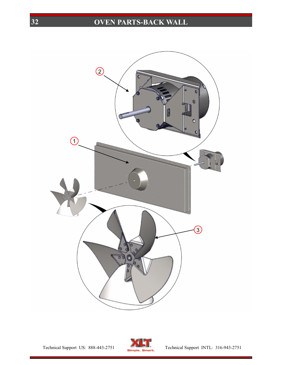 32 oven parts-back wall | XLT XD-9006E User Manual | Page 32 / 78