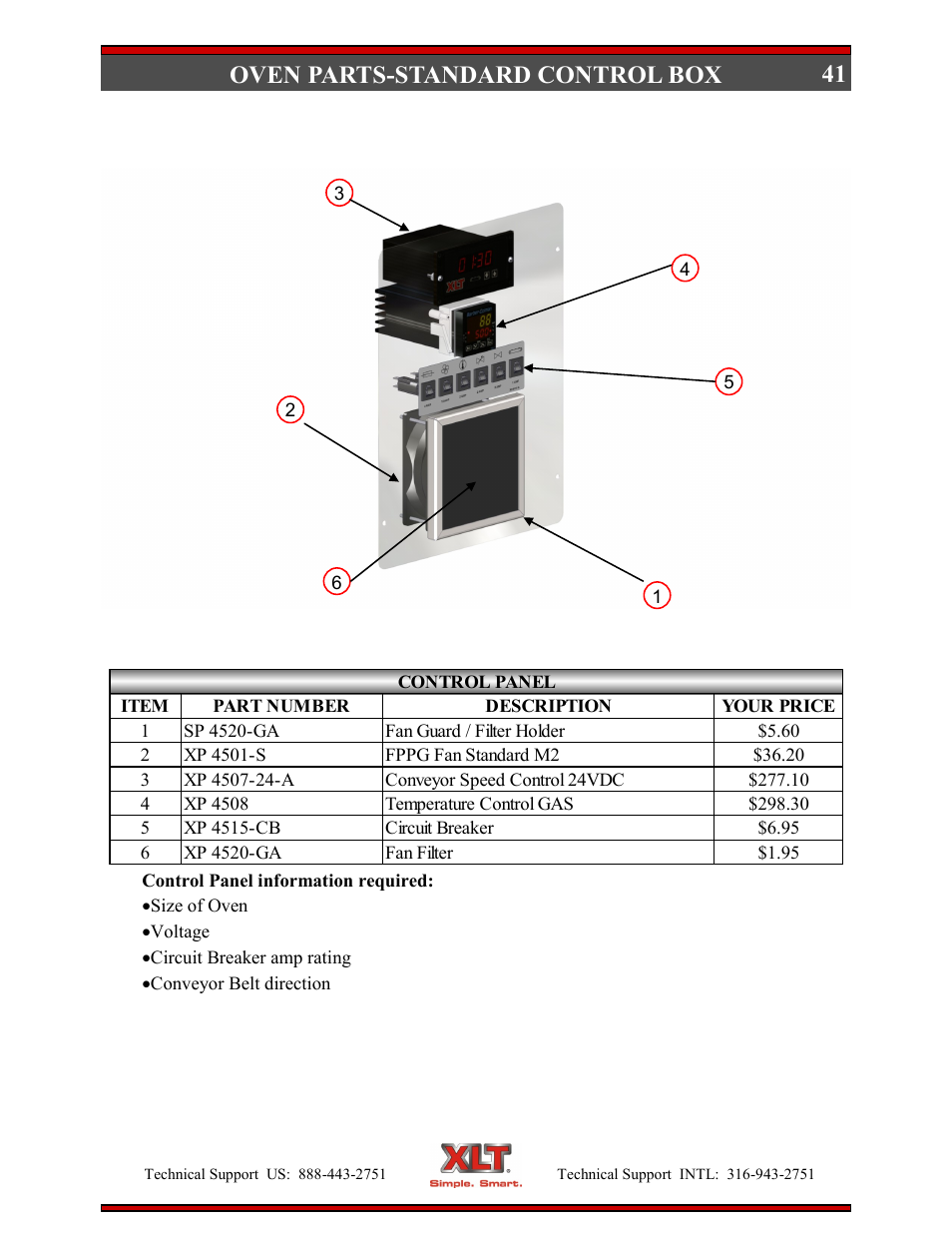 41 oven parts-standard control box | XLT XD-9006E User Manual | Page 41 / 78