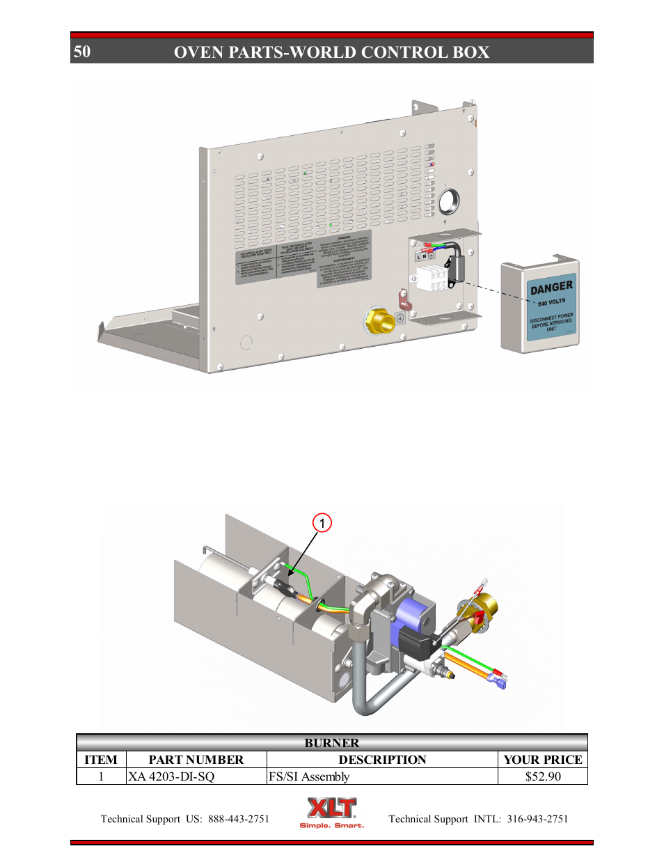 50 oven parts-world control box | XLT XD-9006E User Manual | Page 50 / 78