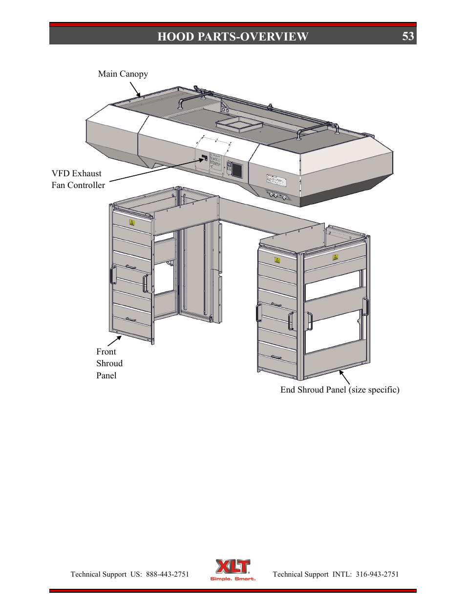 53 hood parts-overview | XLT XD-9006E User Manual | Page 53 / 78