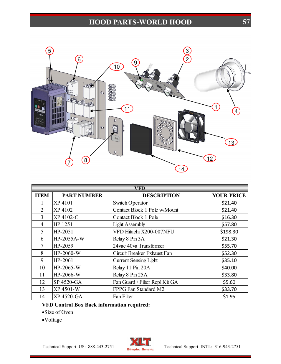 57 hood parts-world hood | XLT XD-9006E User Manual | Page 57 / 78