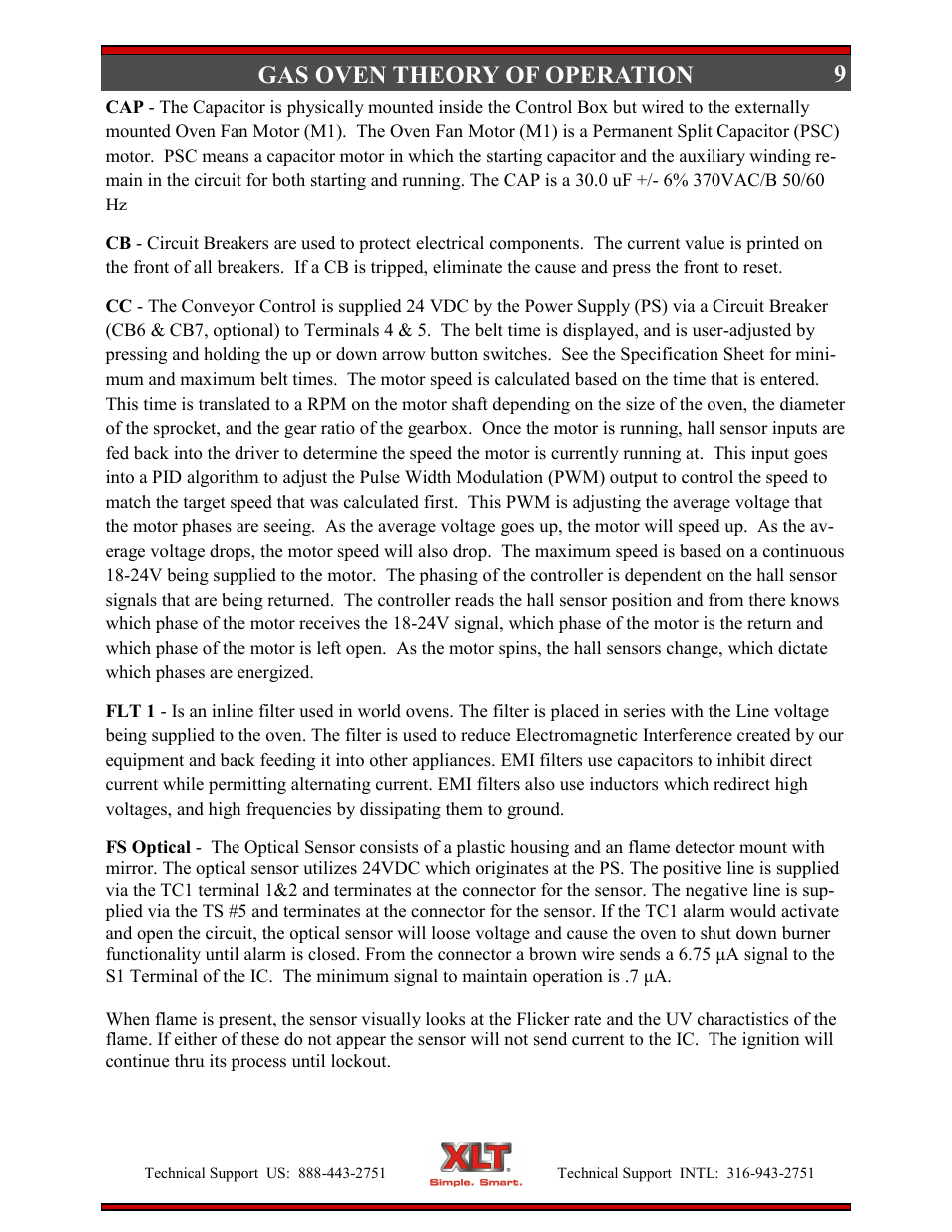 9gas oven theory of operation | XLT XD-9006E User Manual | Page 9 / 78
