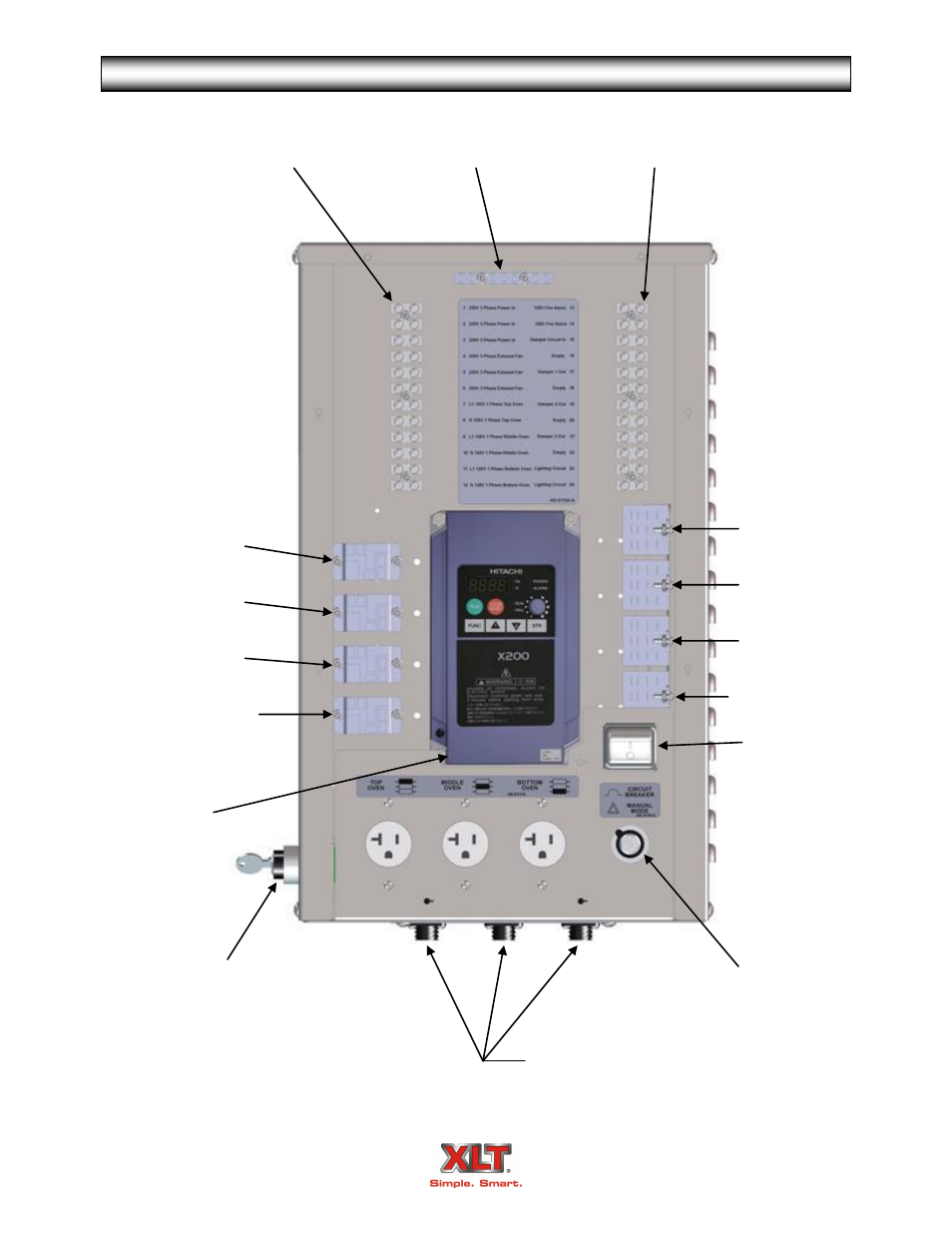 Hood electrical description, Vfd control box - standard | XLT XD-9006A (GAS Oven Version – C, AVI Hood Version – B) User Manual | Page 48 / 62
