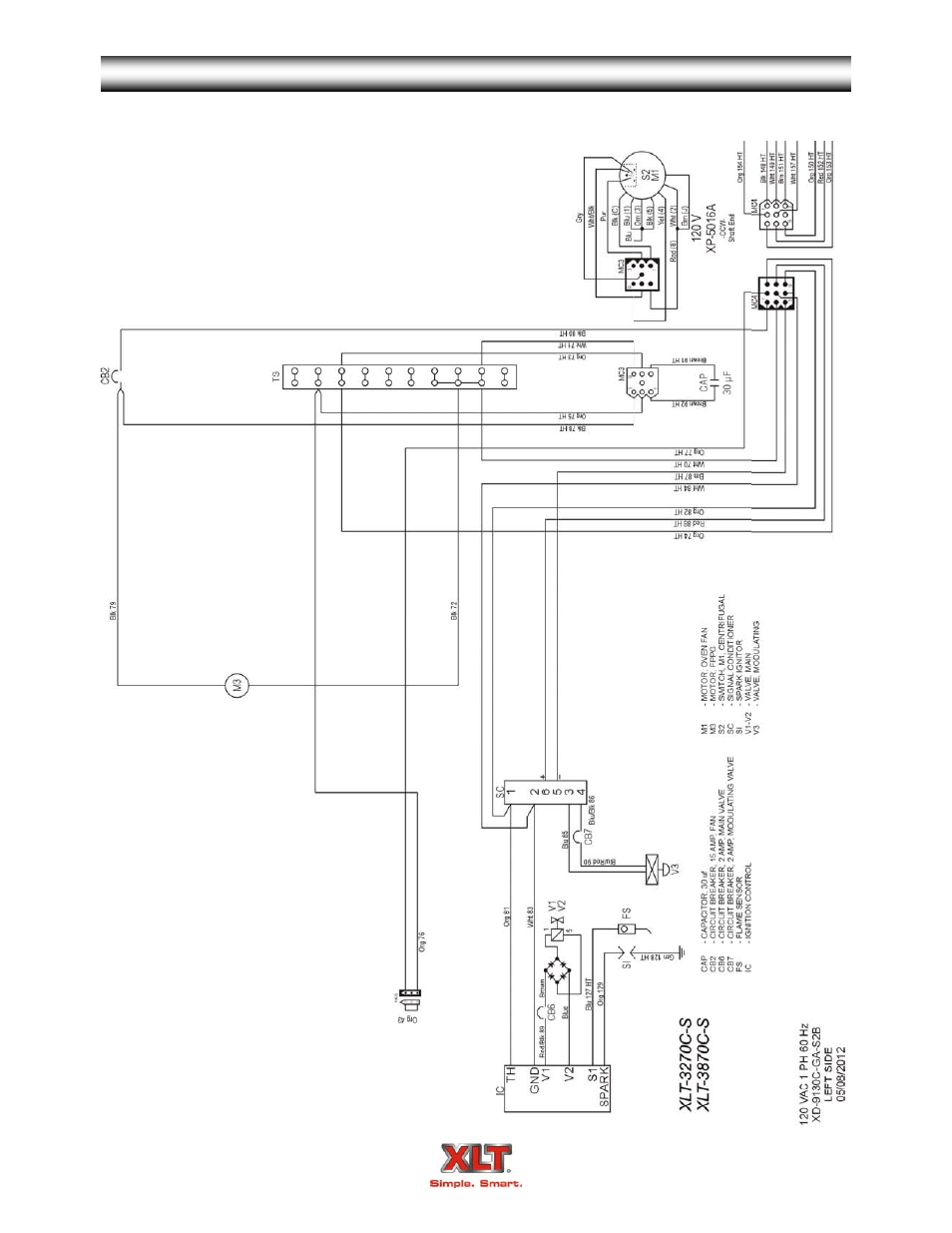 Oven schematic - standard | XLT XD-9006A (GAS Oven Version – C, AVI Hood Version – C) User Manual | Page 60 / 70