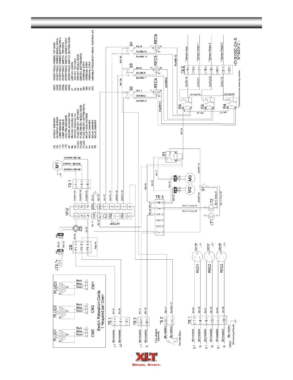 Hood schematic - standard | XLT XD-9006A (GAS Oven Version – C, AVI Hood Version – C) User Manual | Page 64 / 70