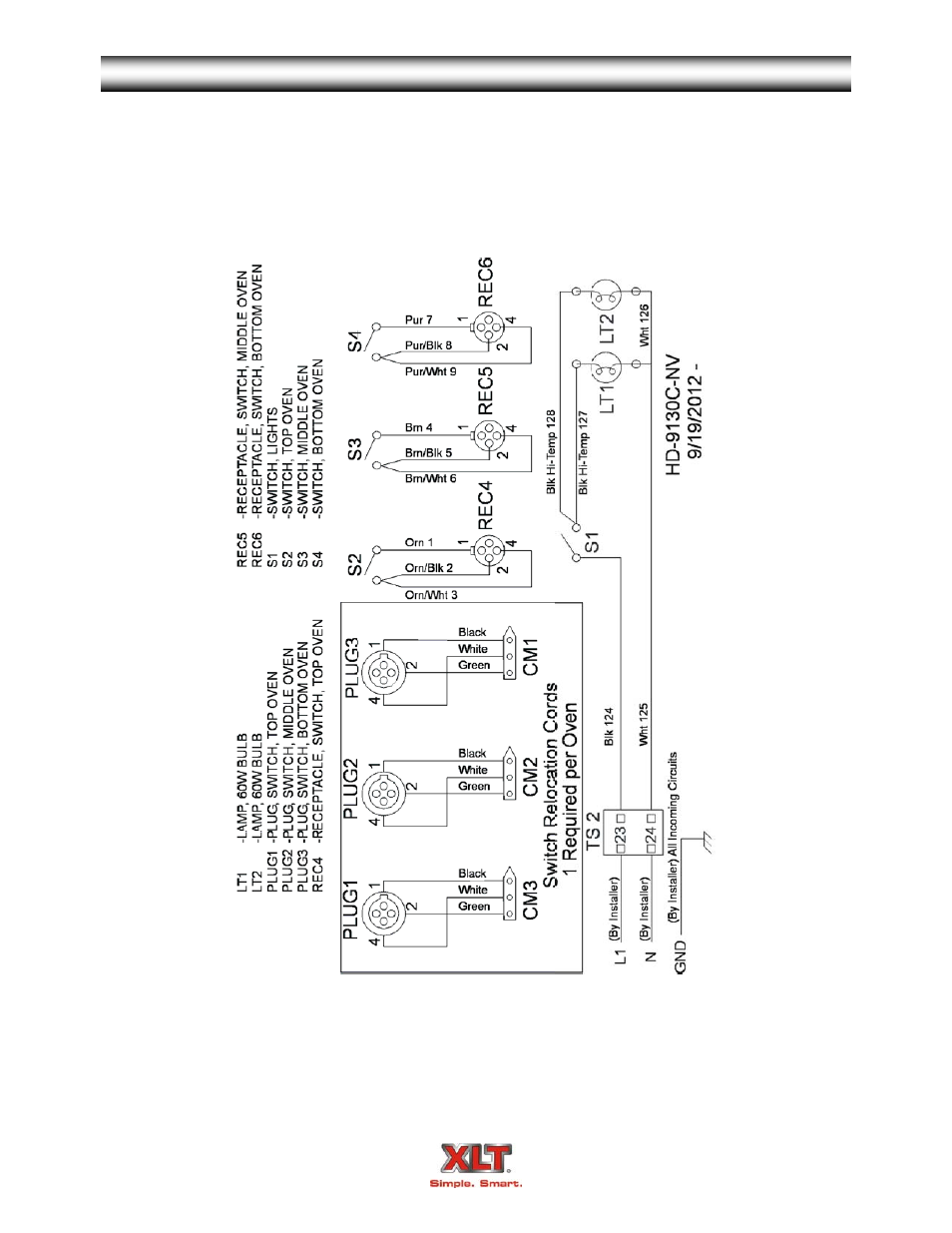 Hood schematic w/o vfd | XLT XD-9006A (GAS Oven Version – C, AVI Hood Version – C) User Manual | Page 68 / 70