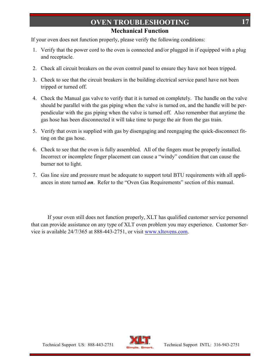 17 oven troubleshooting | XLT XD-9006B User Manual | Page 17 / 76