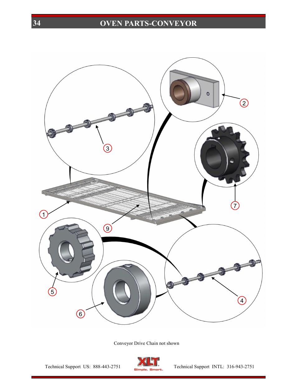 34 oven parts-conveyor | XLT XD-9006B User Manual | Page 34 / 76