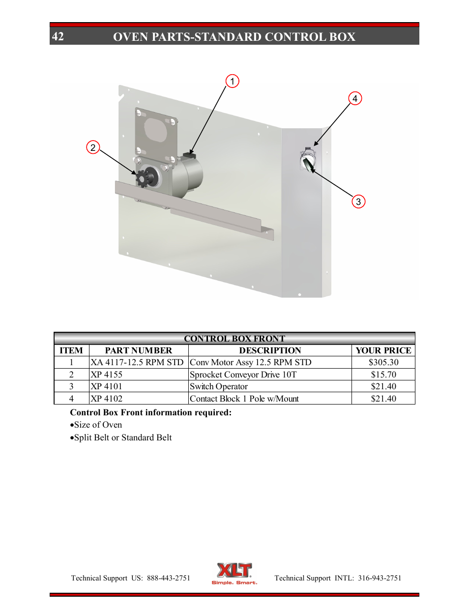 42 oven parts-standard control box | XLT XD-9006B User Manual | Page 42 / 76