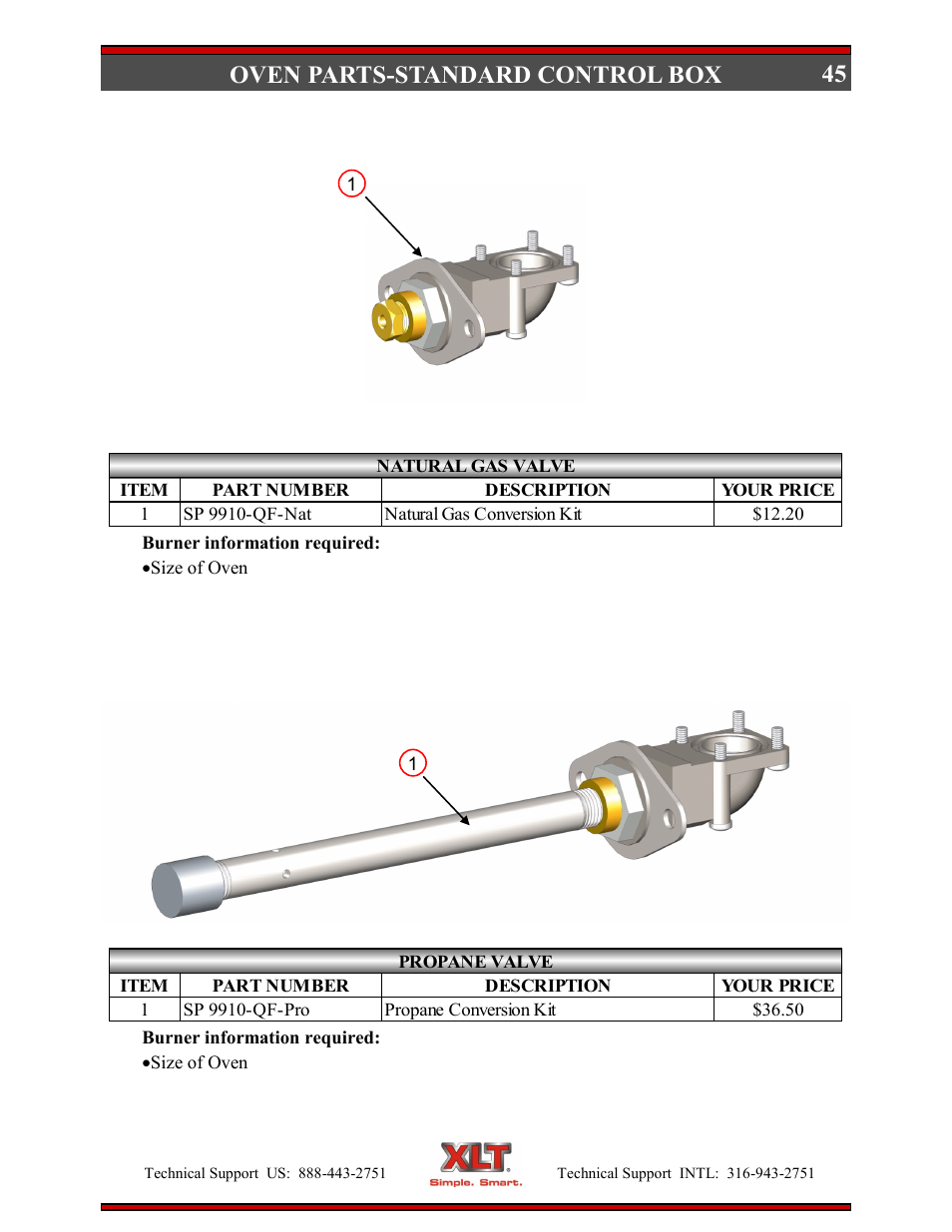45 oven parts-standard control box | XLT XD-9006B User Manual | Page 45 / 76