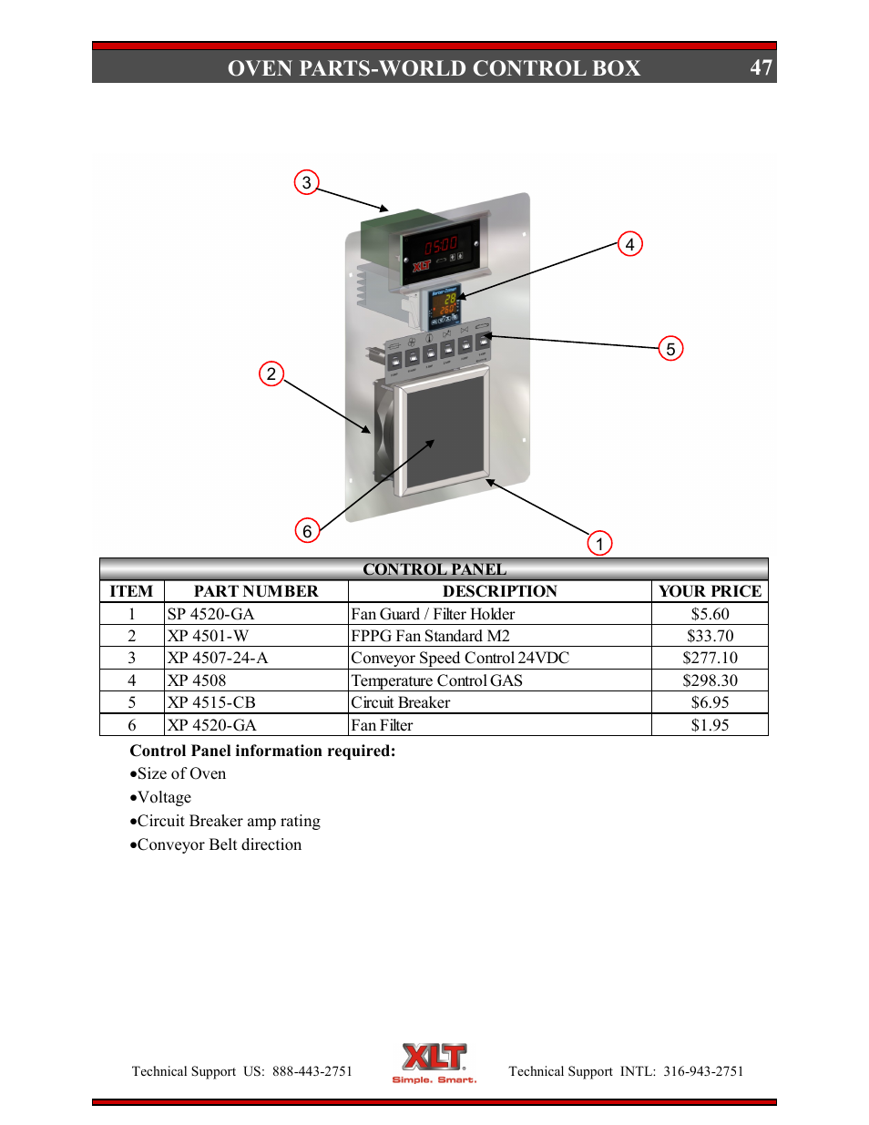 47 oven parts-world control box | XLT XD-9006B User Manual | Page 47 / 76