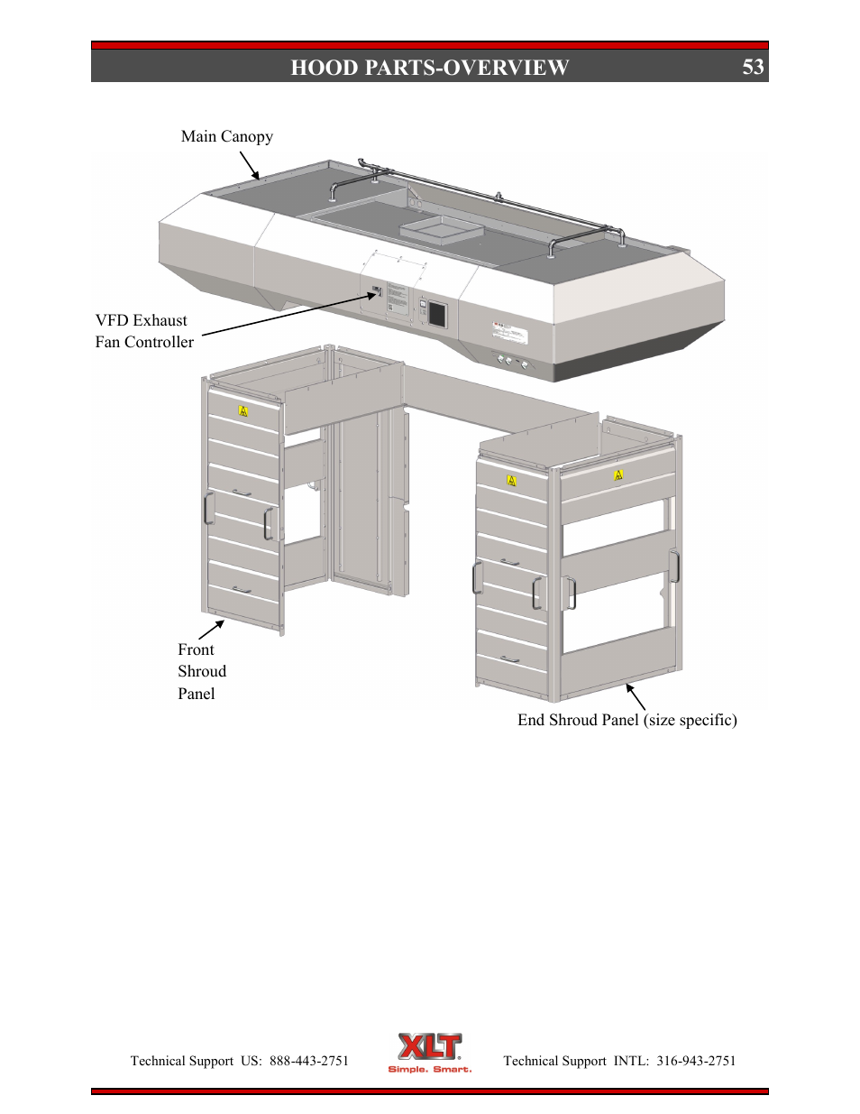 53 hood parts-overview | XLT XD-9006B User Manual | Page 53 / 76
