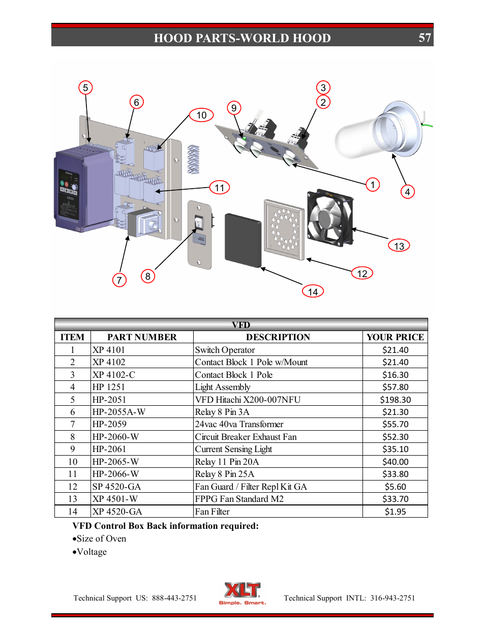 57 hood parts-world hood | XLT XD-9006B User Manual | Page 57 / 76