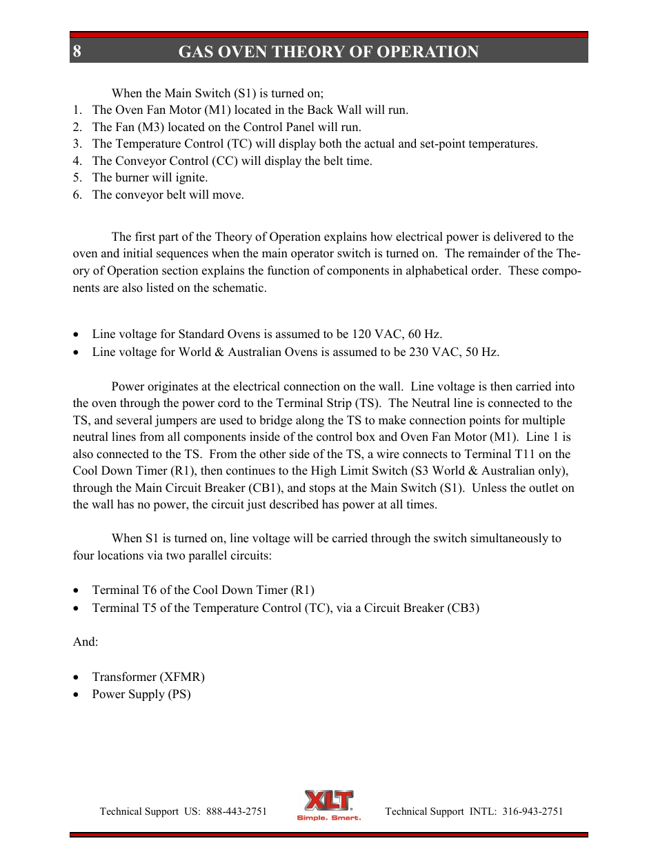 Gas oven theory of operation | XLT XD-9006B User Manual | Page 8 / 76