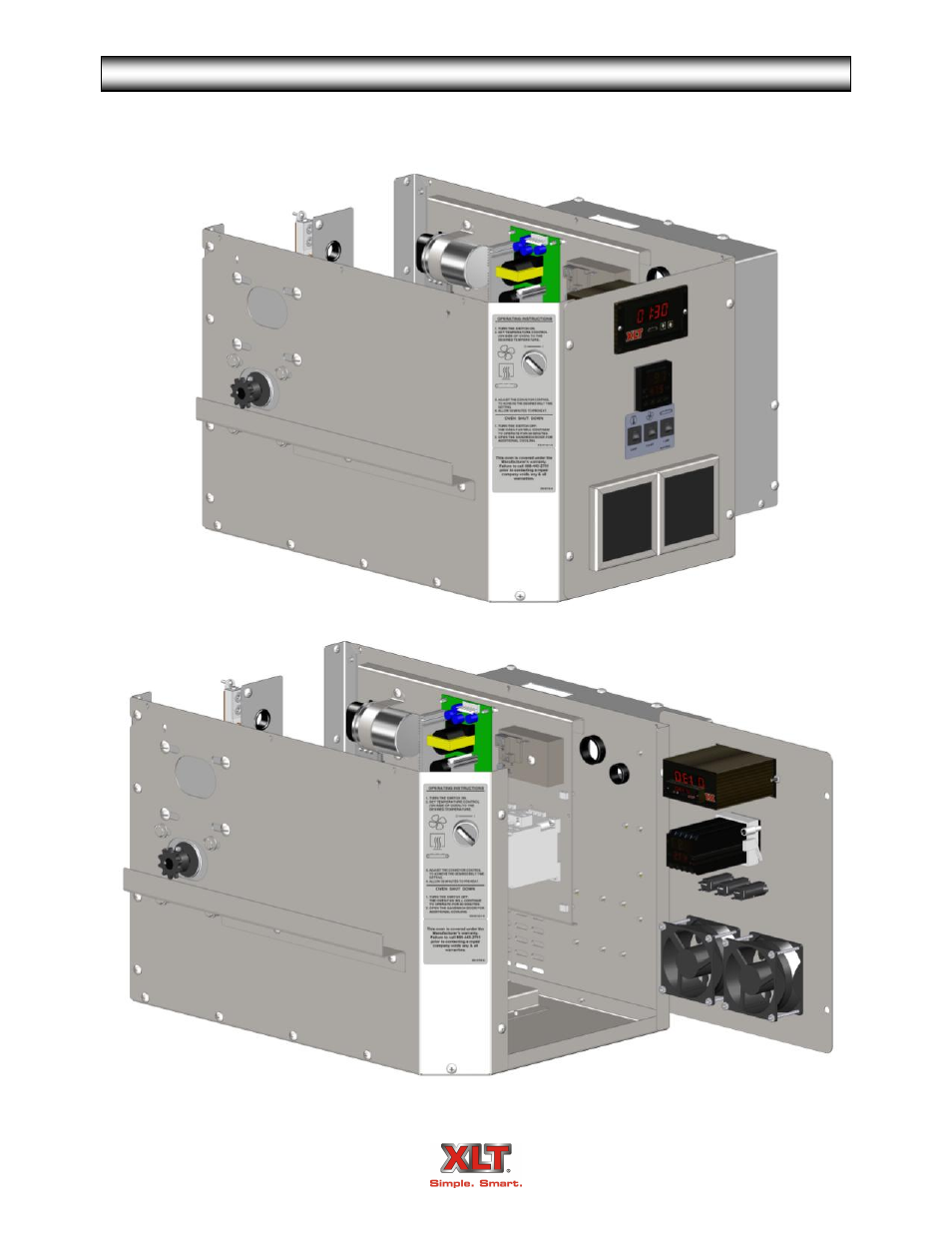 Oven parts-control box service position | XLT XD-9007A (ELEC Oven Version – B1, AVI Hood Version – B) User Manual | Page 34 / 56
