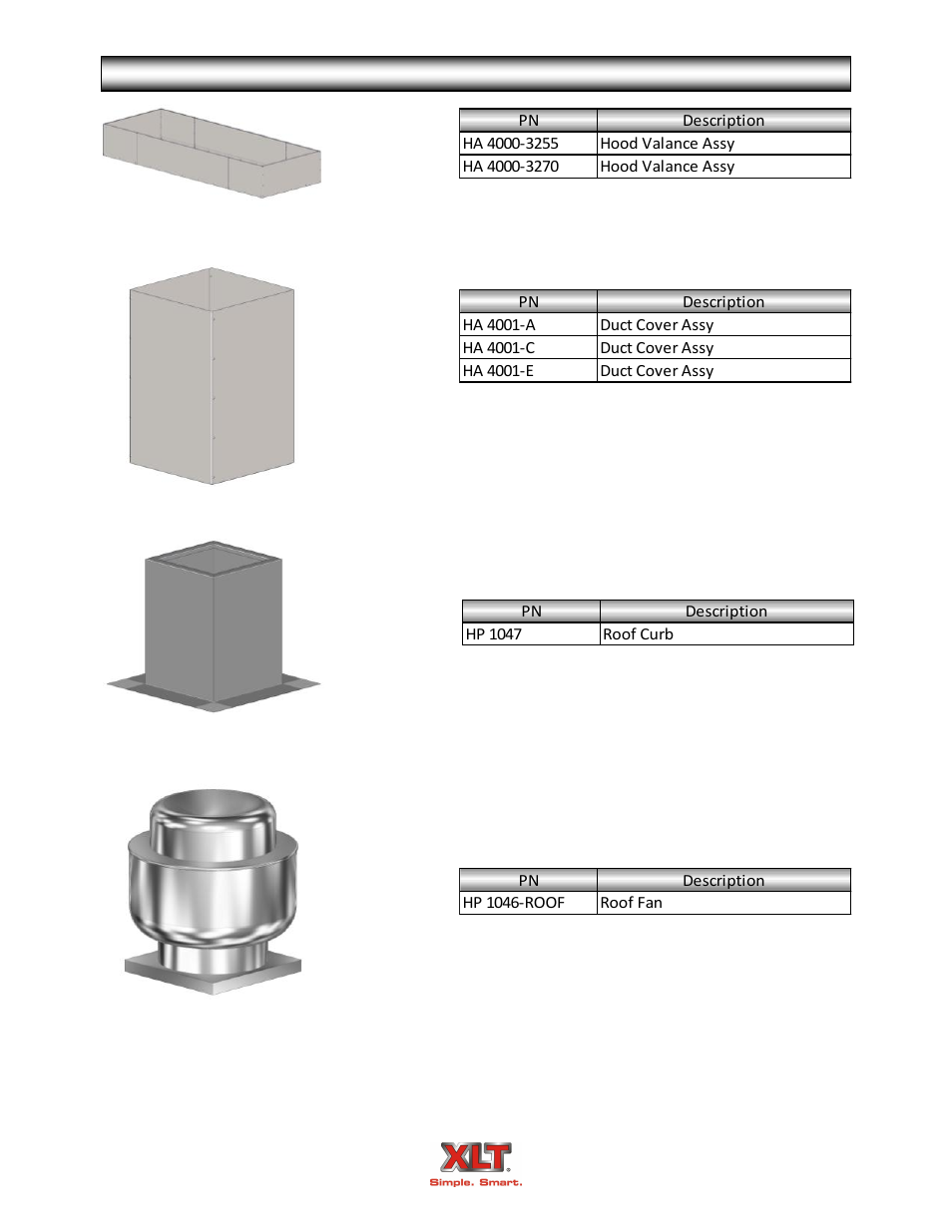 Hood accessories | XLT XD-9007A (ELEC Oven Version – B1, AVI Hood Version – B) User Manual | Page 43 / 56