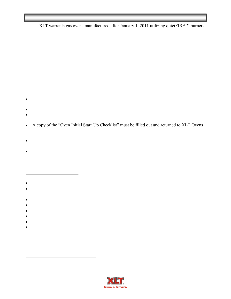 Limited warranty - international | XLT XD-9007A (ELEC Oven Version – B1, AVI Hood Version – B) User Manual | Page 5 / 56