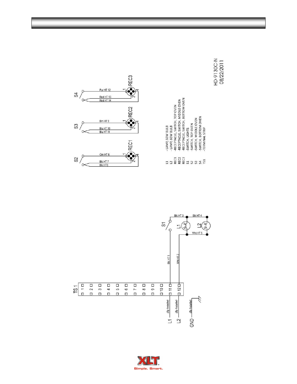 Hood schematic w/o vfd | XLT XD-9007A (ELEC Oven Version – B1, AVI Hood Version – B) User Manual | Page 55 / 56