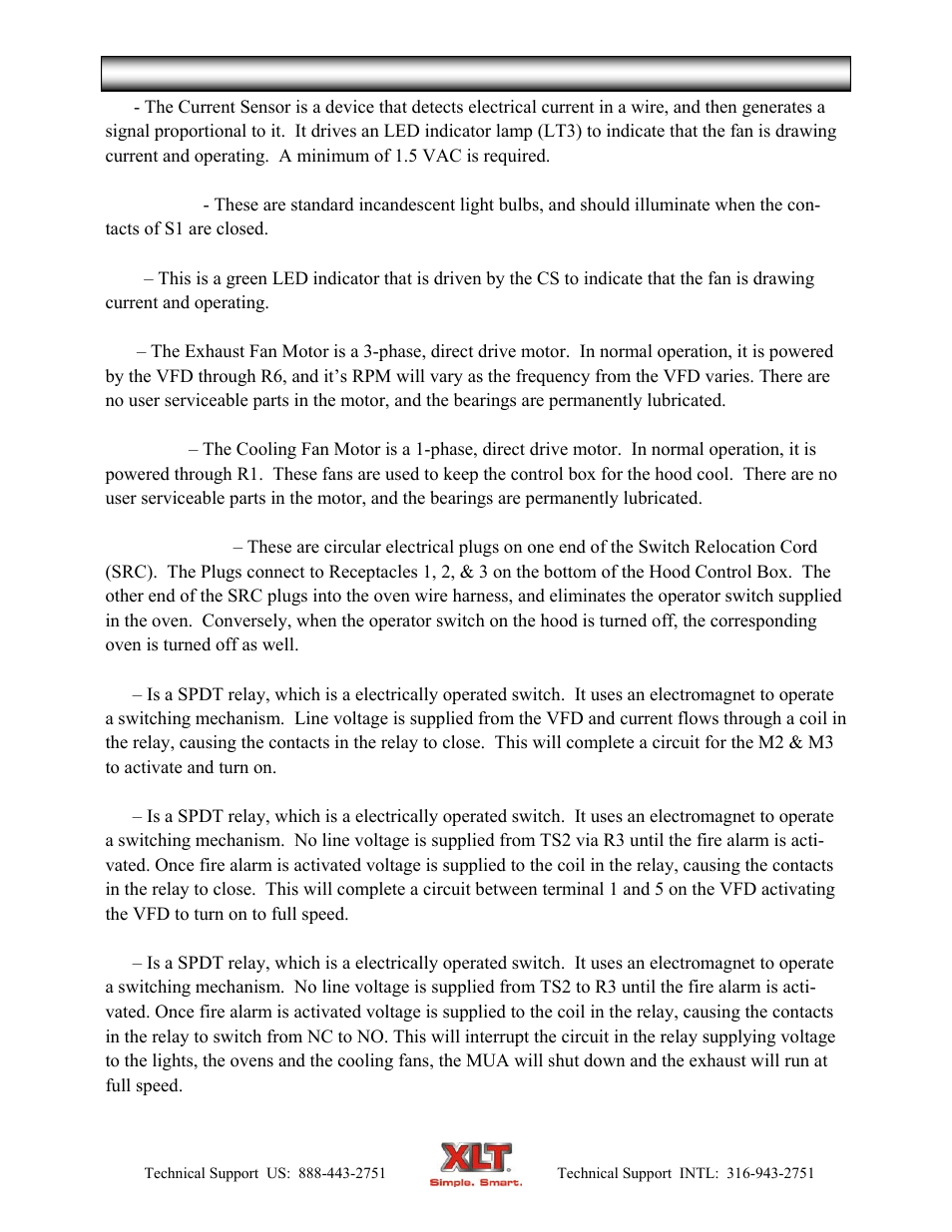 Hood theory of operation (std w/fs) | XLT XD-9007A (ELEC Oven Version – C, AVI Hood Version – C) User Manual | Page 13 / 64