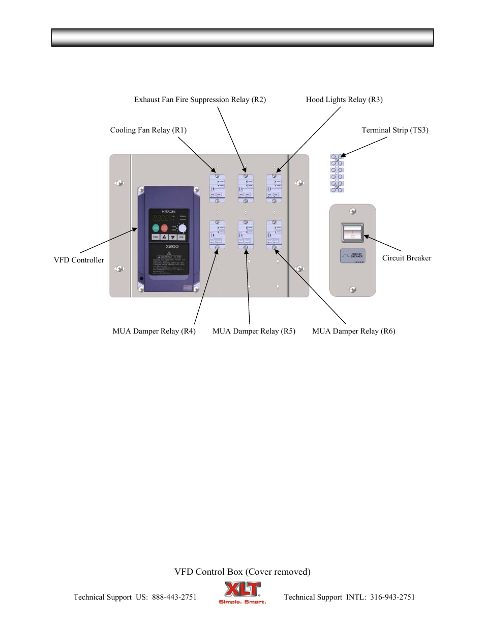Vfd control box - standard w/fire suppression | XLT XD-9007A (ELEC Oven Version – C, AVI Hood Version – C) User Manual | Page 17 / 64