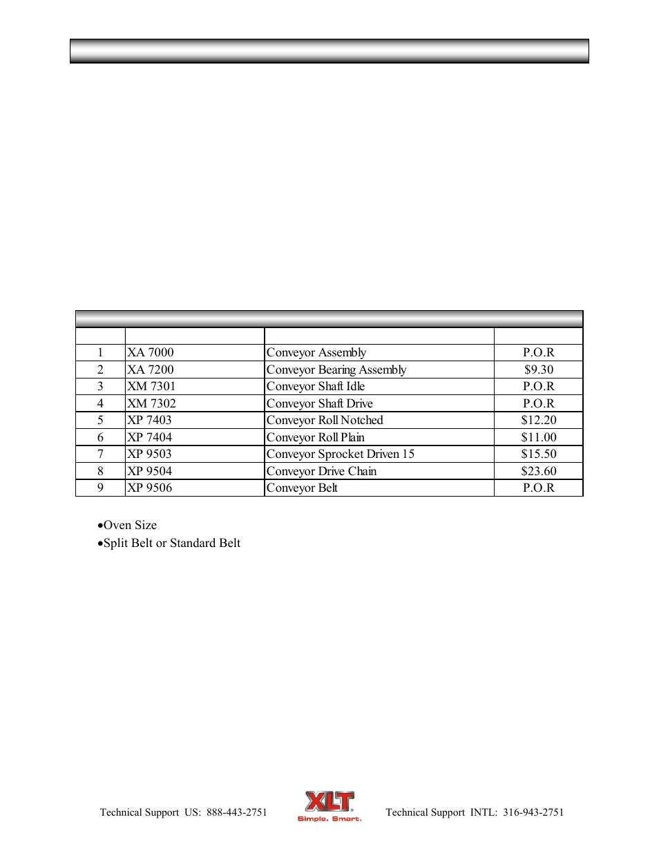 Oven parts-conveyor | XLT XD-9007A (ELEC Oven Version – C, AVI Hood Version – C) User Manual | Page 29 / 64
