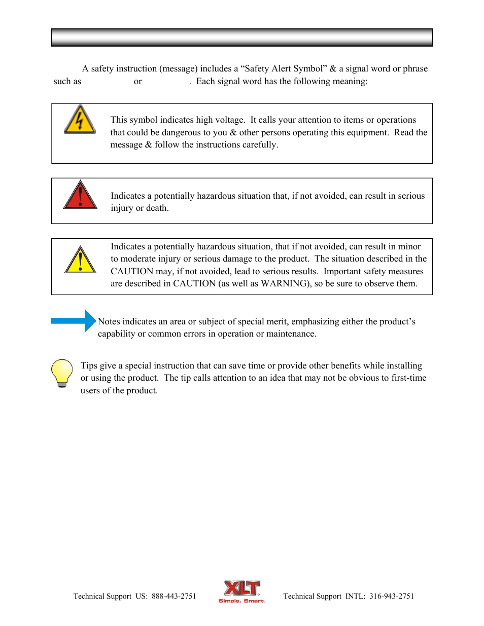 Warning & safety information | XLT XD-9007A (ELEC Oven Version – C, AVI Hood Version – C) User Manual | Page 3 / 64