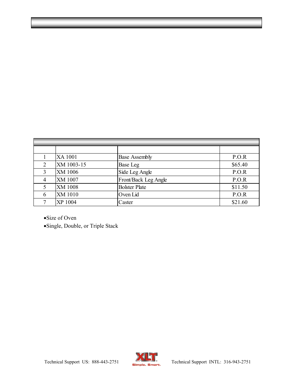 Oven parts-base | XLT XD-9007A (ELEC Oven Version – C, AVI Hood Version – C) User Manual | Page 31 / 64