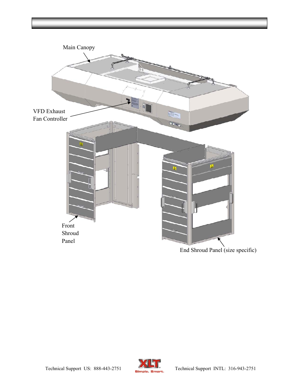 Hood parts-overview | XLT XD-9007A (ELEC Oven Version – C, AVI Hood Version – C) User Manual | Page 45 / 64