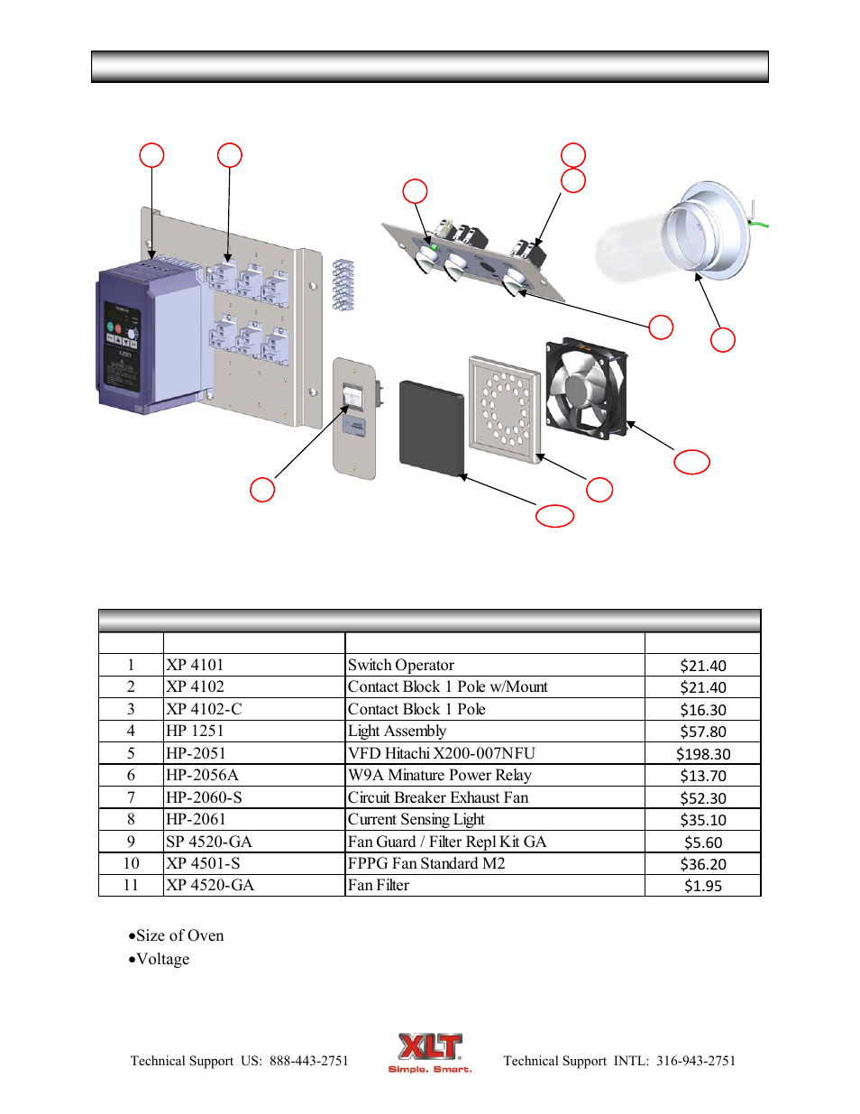 Hood parts-standard hood | XLT XD-9007A (ELEC Oven Version – C, AVI Hood Version – C) User Manual | Page 47 / 64